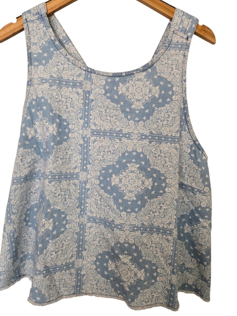 🌾🤠 Wrangler Retro Plus Size Paisley Tank Top XXL Western Boho Festival Cottage - Picture 3 of 7
